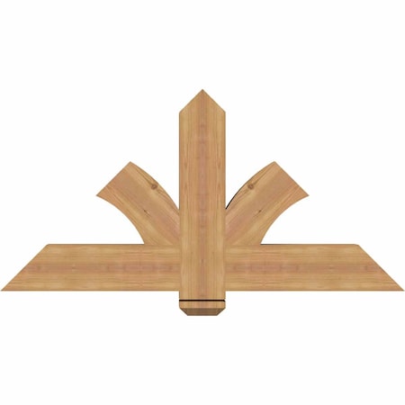 Ekena Millwork Redmond Smooth Timber Gable Bracket, Western Red Cedar, 48"W x 24"H x 3 1/2"D x 5 1/2"F, 12/12 Pitch GBW048X24X0406RED00SWR